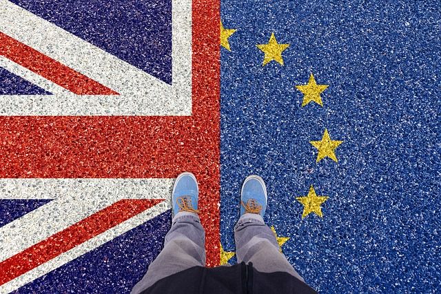 UK EU Flags