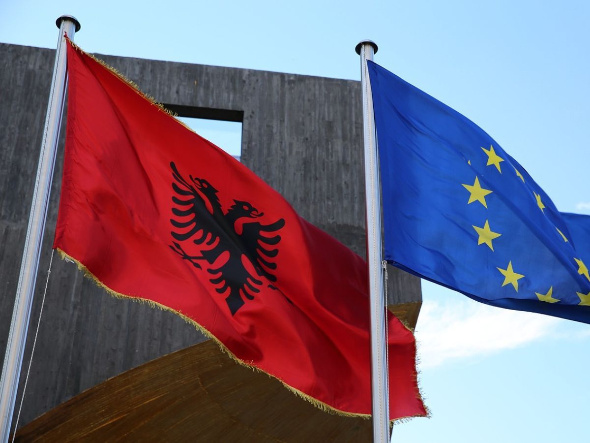 Albania EU Flags