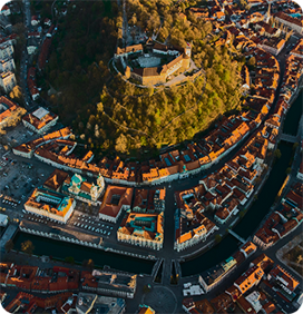 Aerial photo of Slovenia